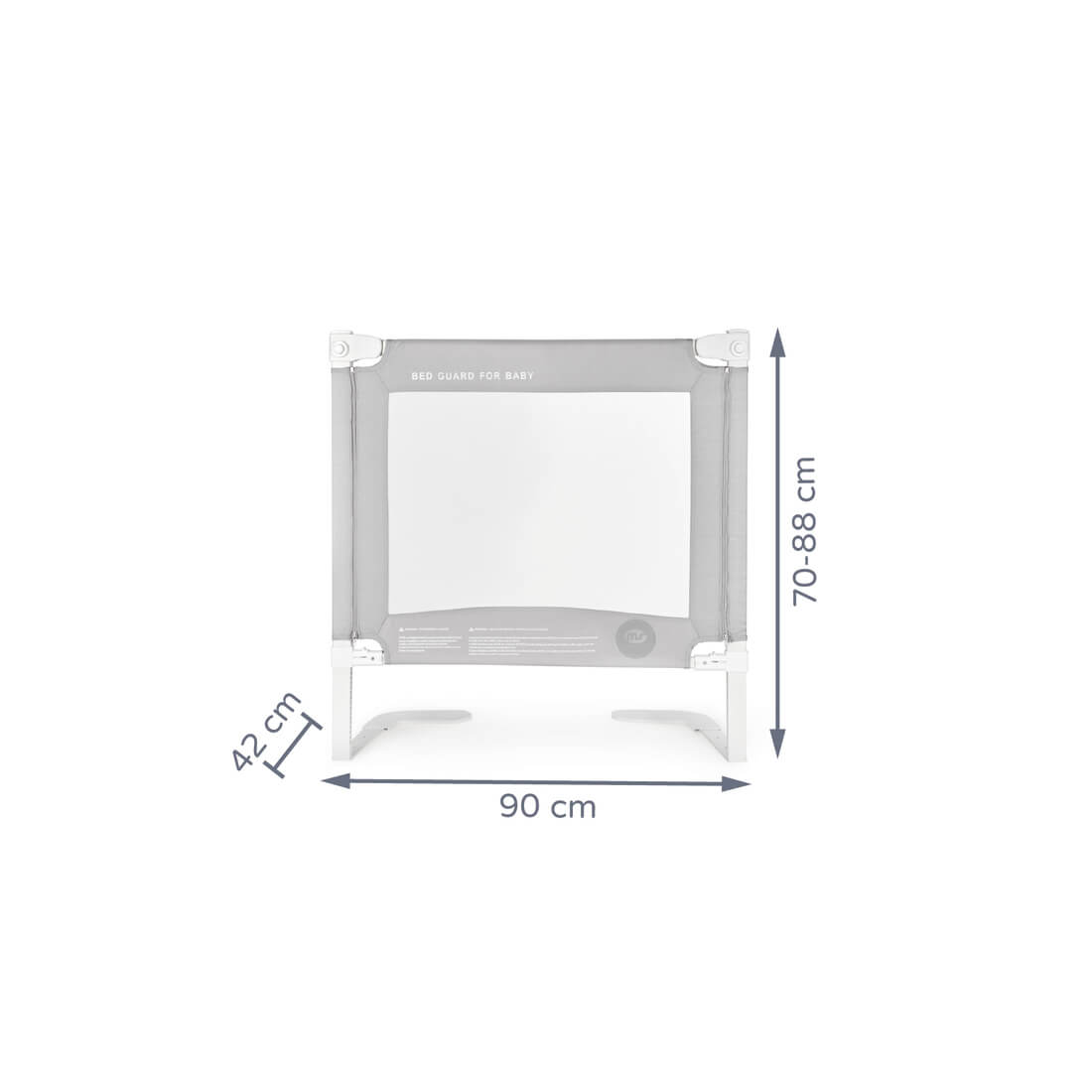 Innovaciones MS Tall+ Barriera Letto 90 cm Alta Lavabile