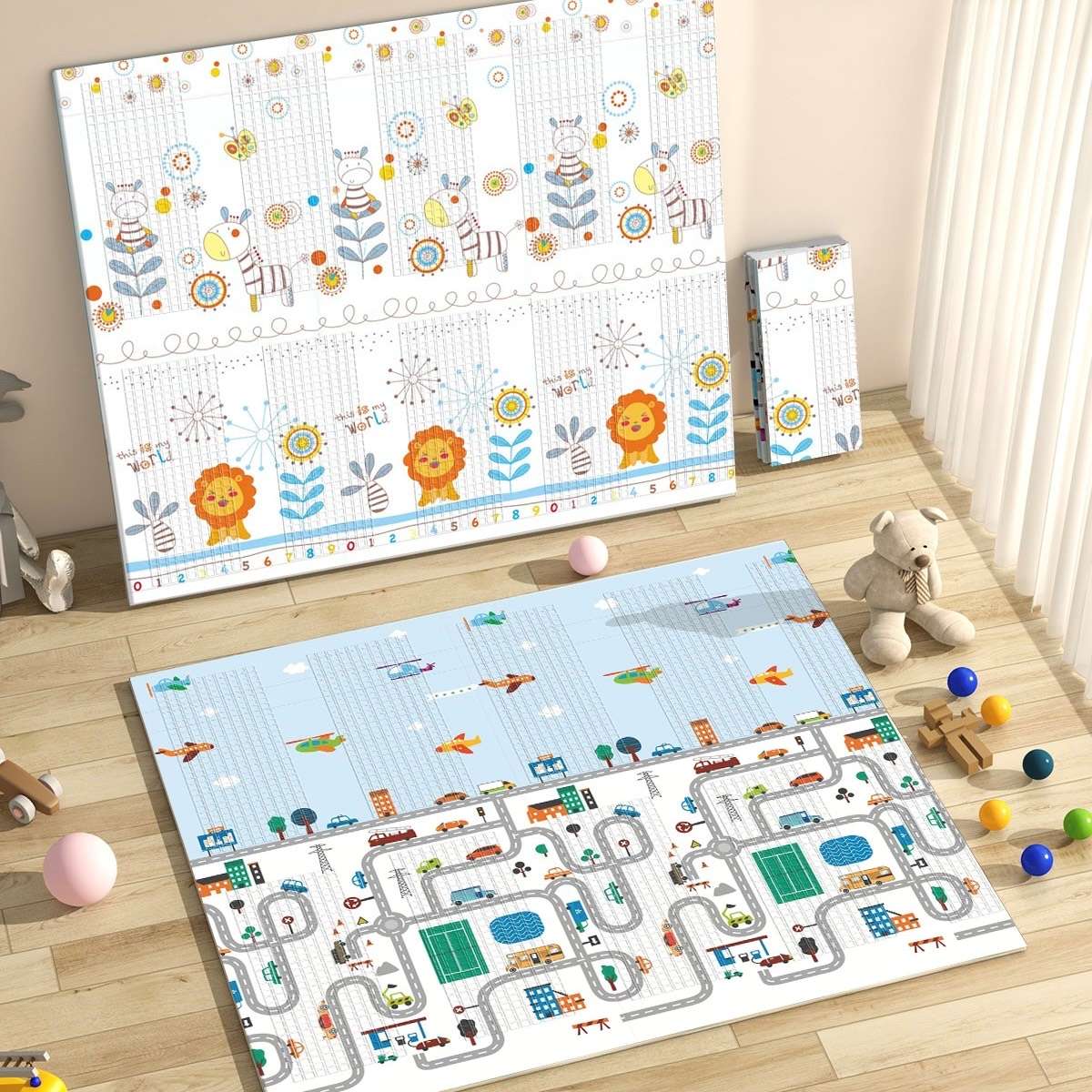 Innovaciones MS Fancy tappetino gioco imbottito reversibile