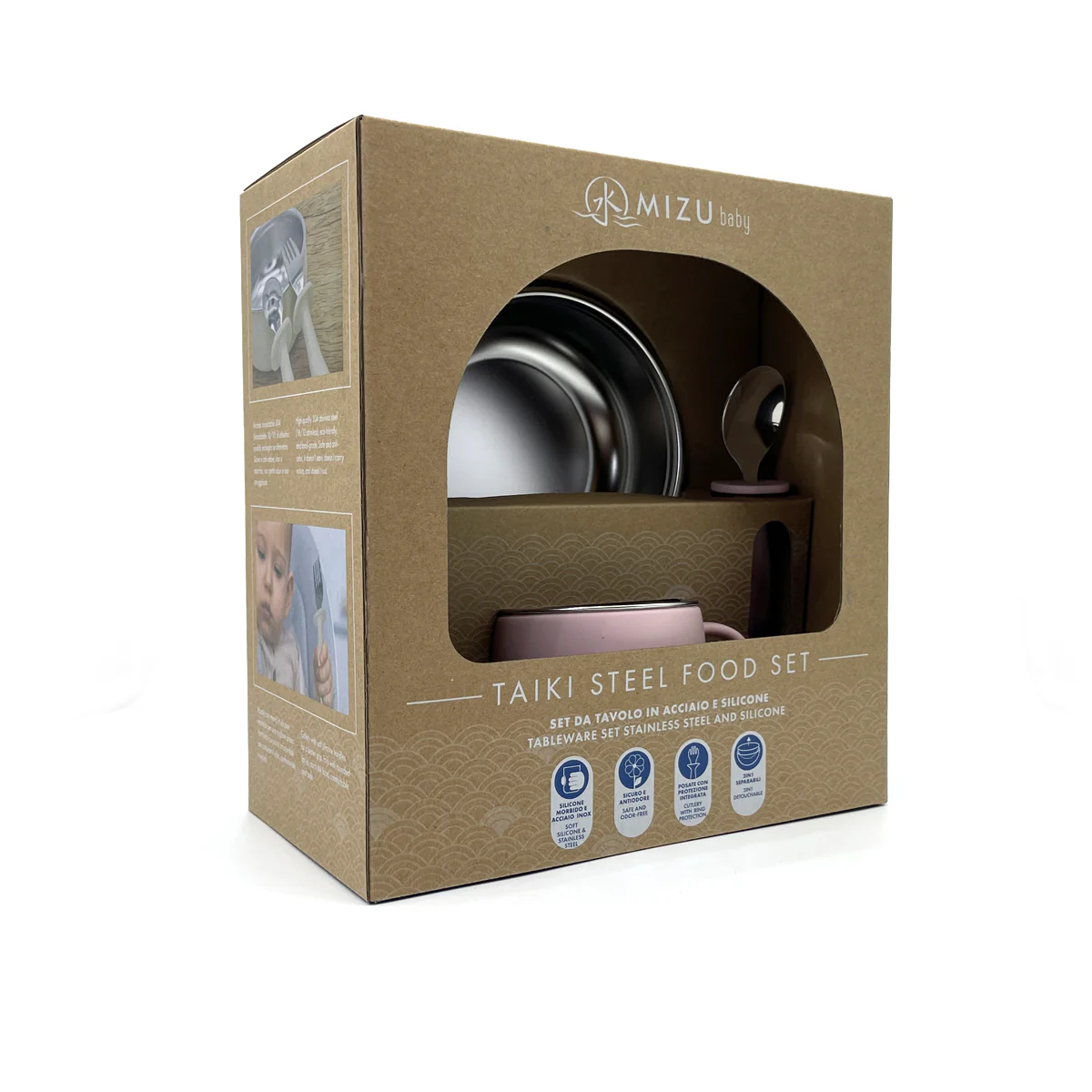 Mizu Baby Taiki Steel Food Set set pappa acciaio silicone