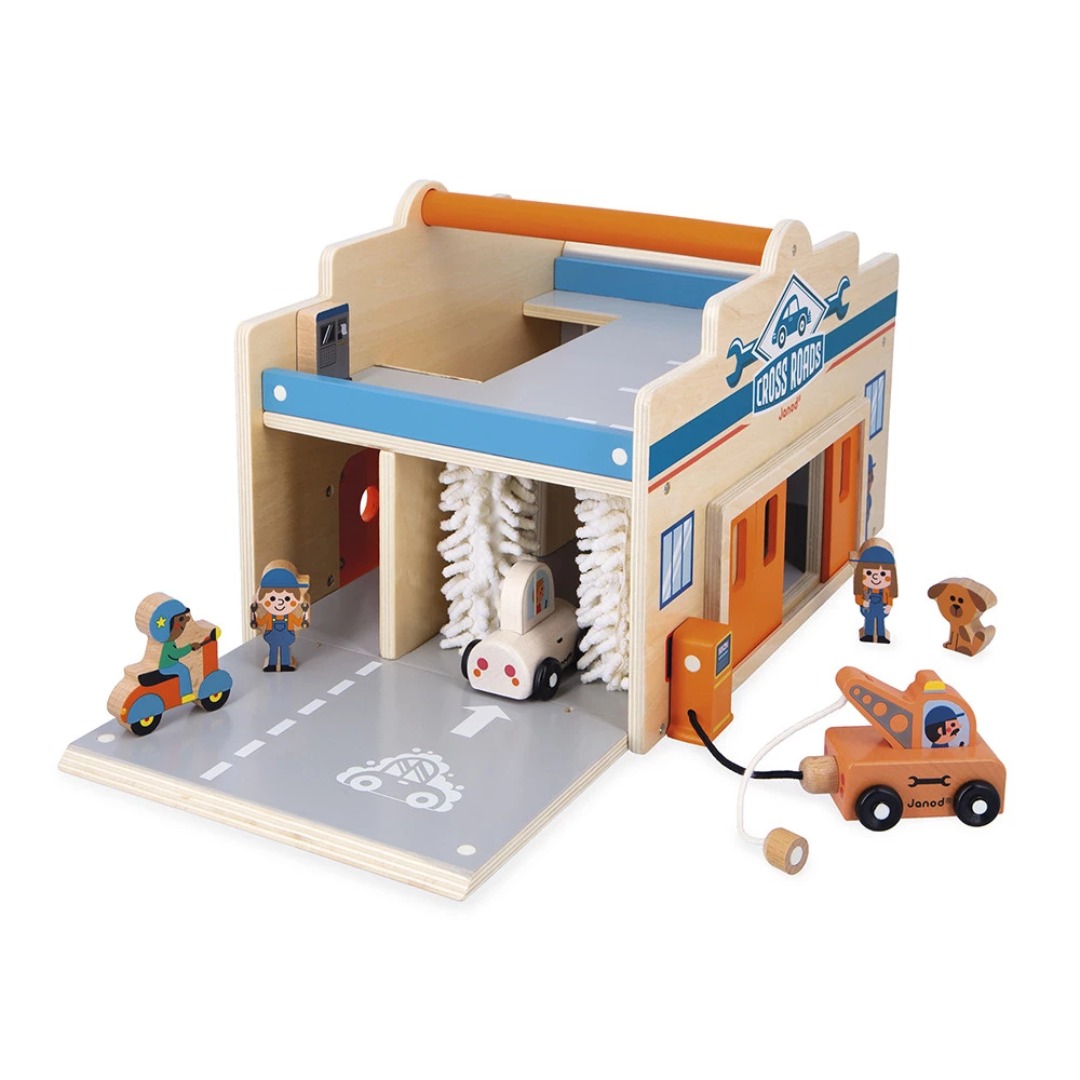 Janod Cross Roads La Mia Prima Autofficina garage legno