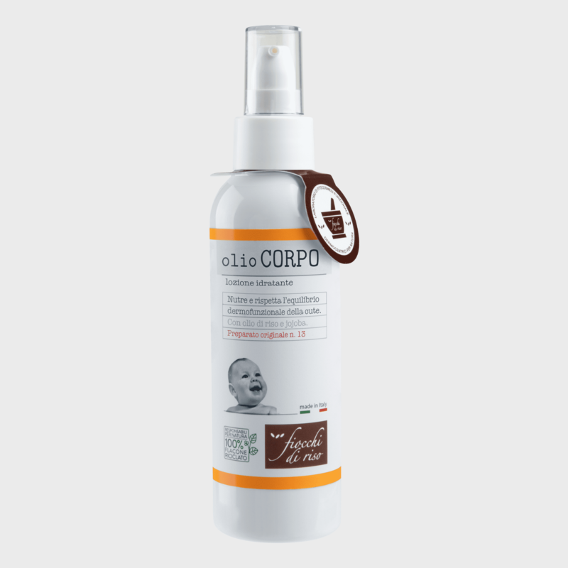 Fiocchi di Riso olio corpo 140ml massaggio neonato