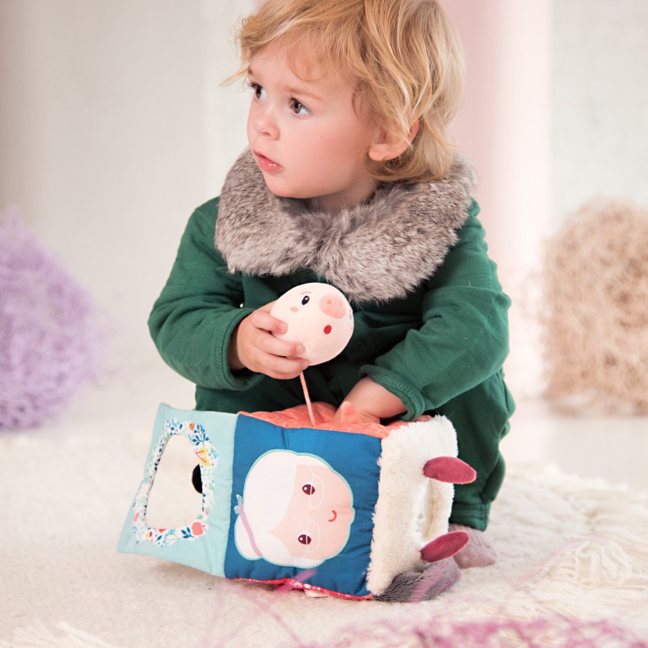 Lilliputiens Luis cubo sensoriale 14 cm lupo