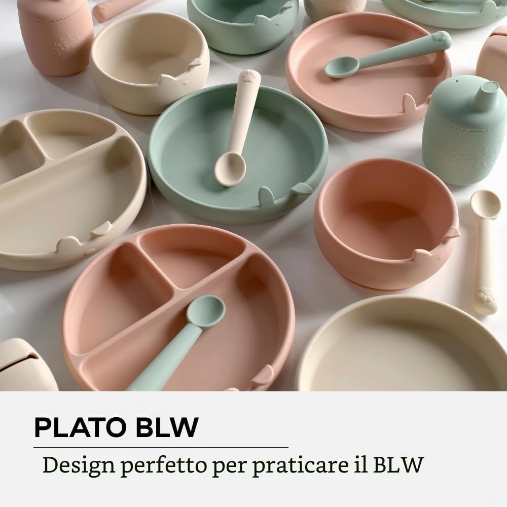 Jané Piatto BLW Silicone con Ventosa Sand con scomparti