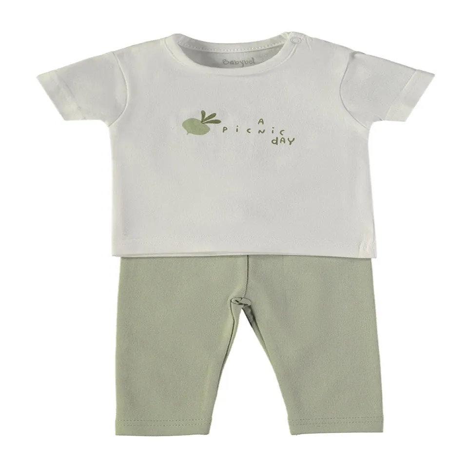 Wonderlife 160060 Completo Neonato 2 Pezzi Cotone Verde