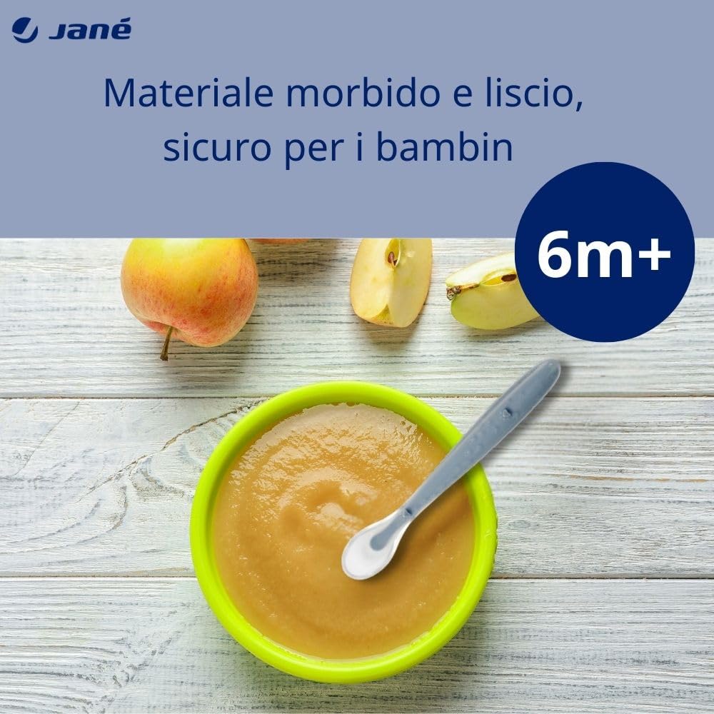 Jané Cucchiaio Svezzamento Silicone Sunset 4 Pezzi 19 cm
