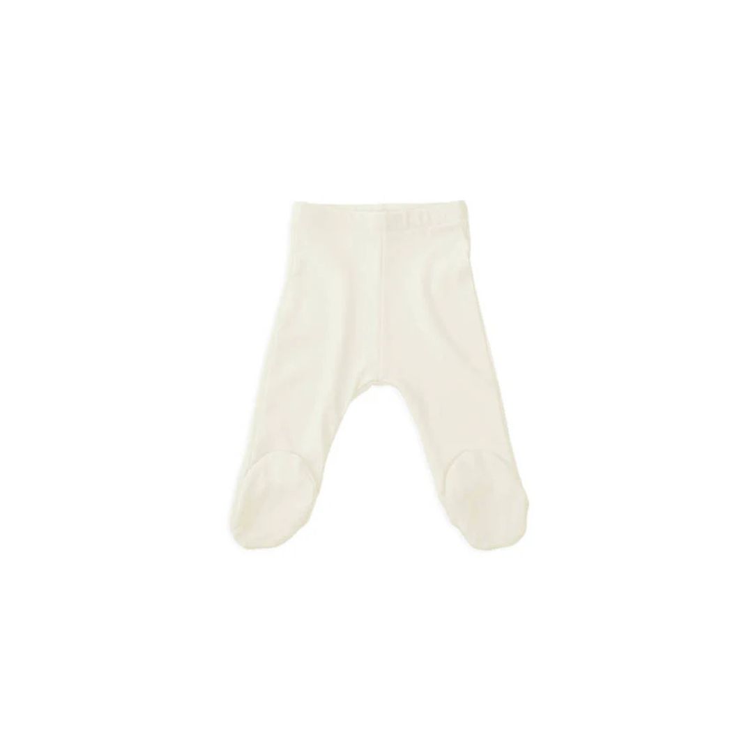 Bamboom Pure pantaloncino prematuro 00M con piedini panna bambù