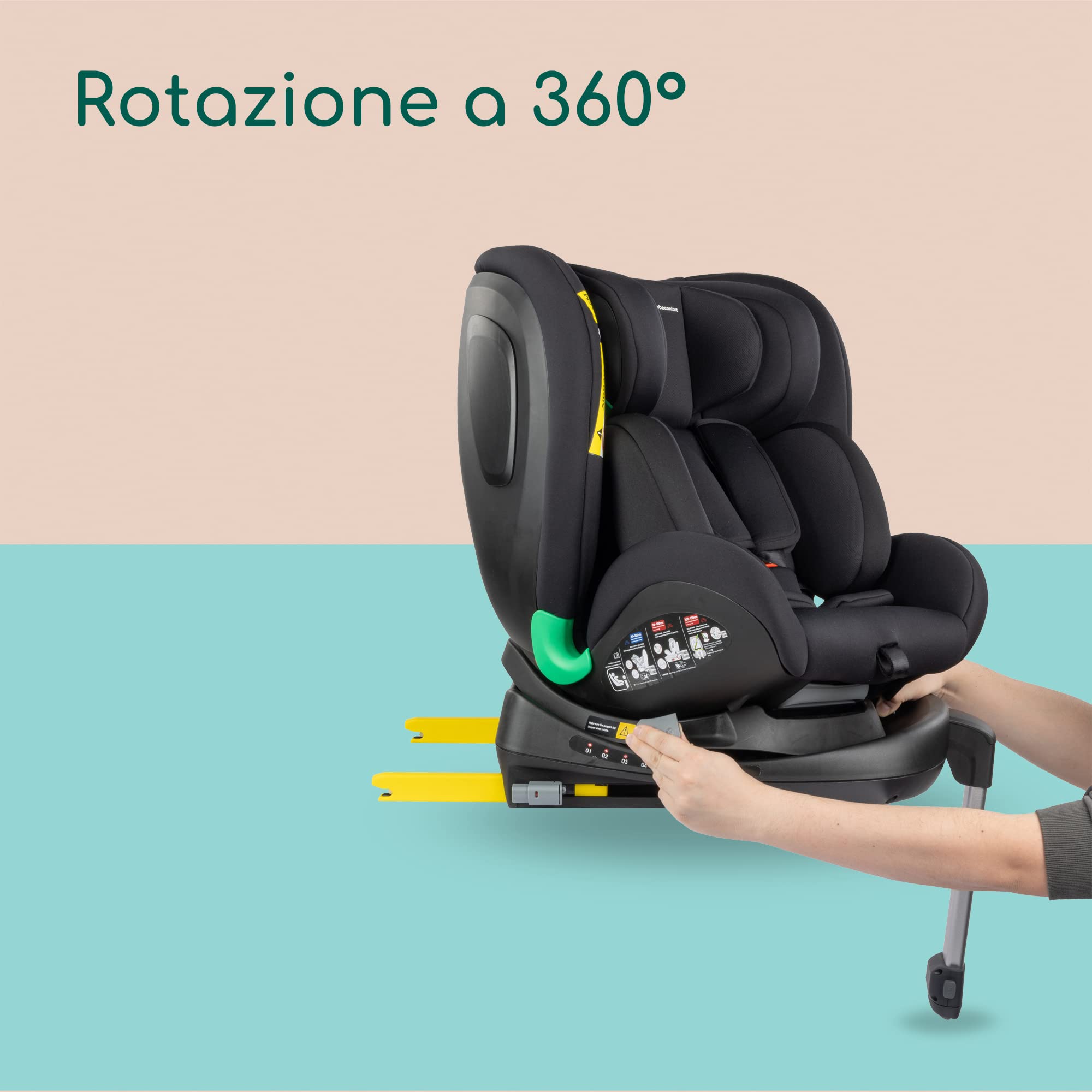 Bebé Confort EvolveFix Plus i-Size seggiolino auto Black Mist girevole