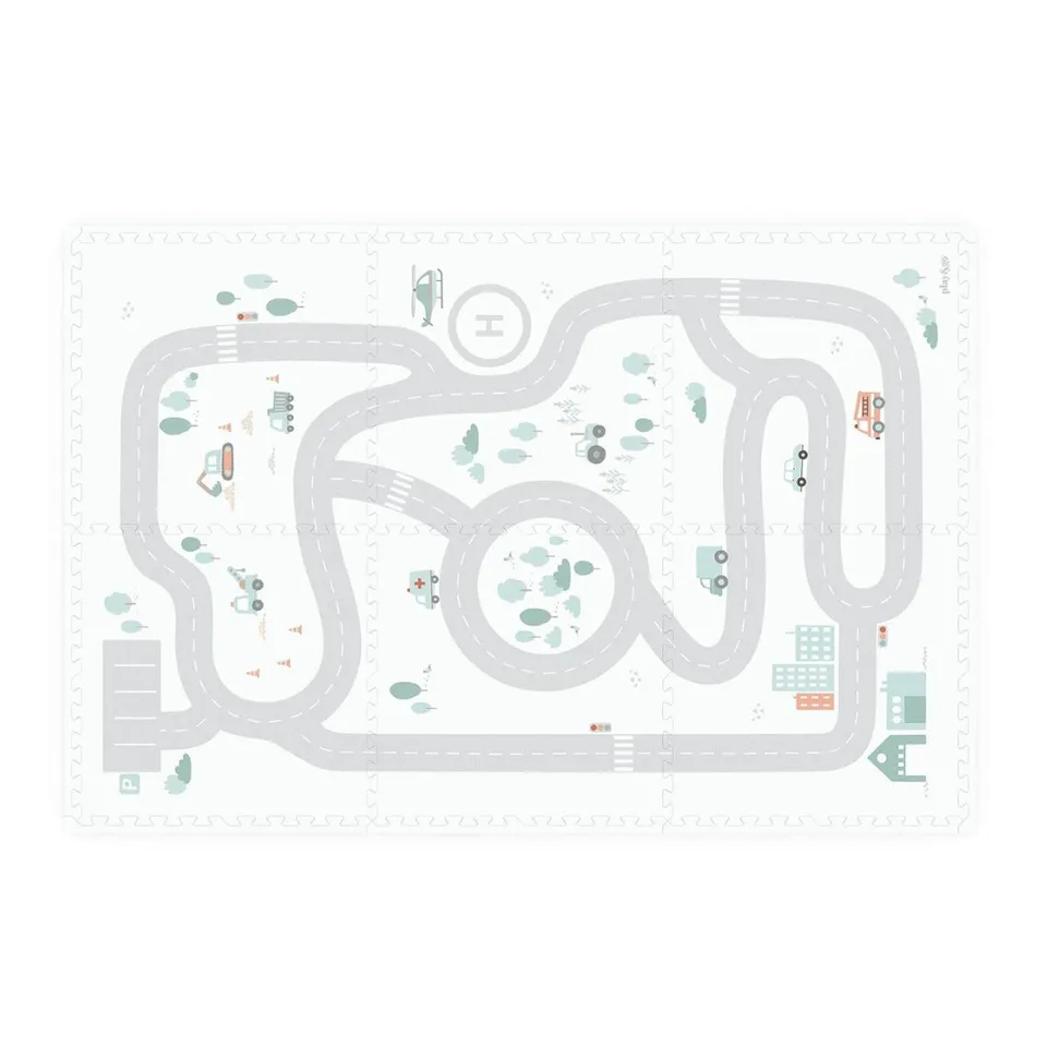 Play & Go EEVA Tappeto Gioco Puzzle 120x180cm reversibile