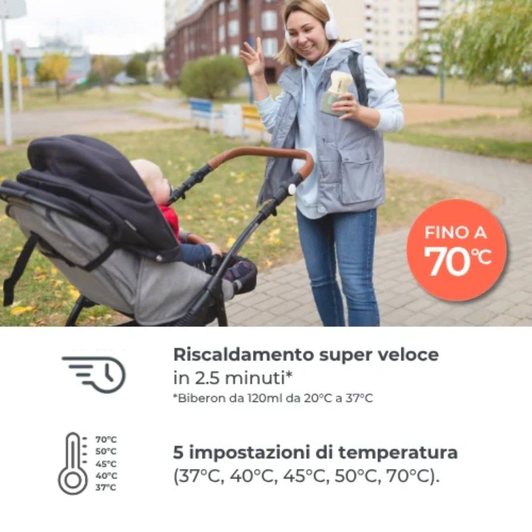Nuvita Warm70 1166 scaldabiberon portatile batteria