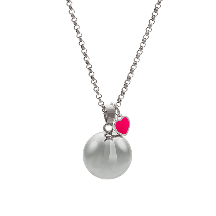 Mamijux Pink Heart Collana Chiama Angeli Cuore Rosa