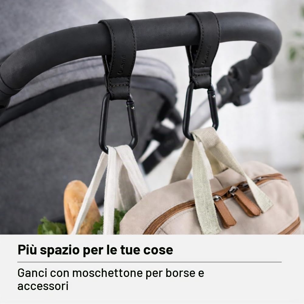 Jané Ganci Universali Passeggino Nero Set 2 Pezzi 5 kg