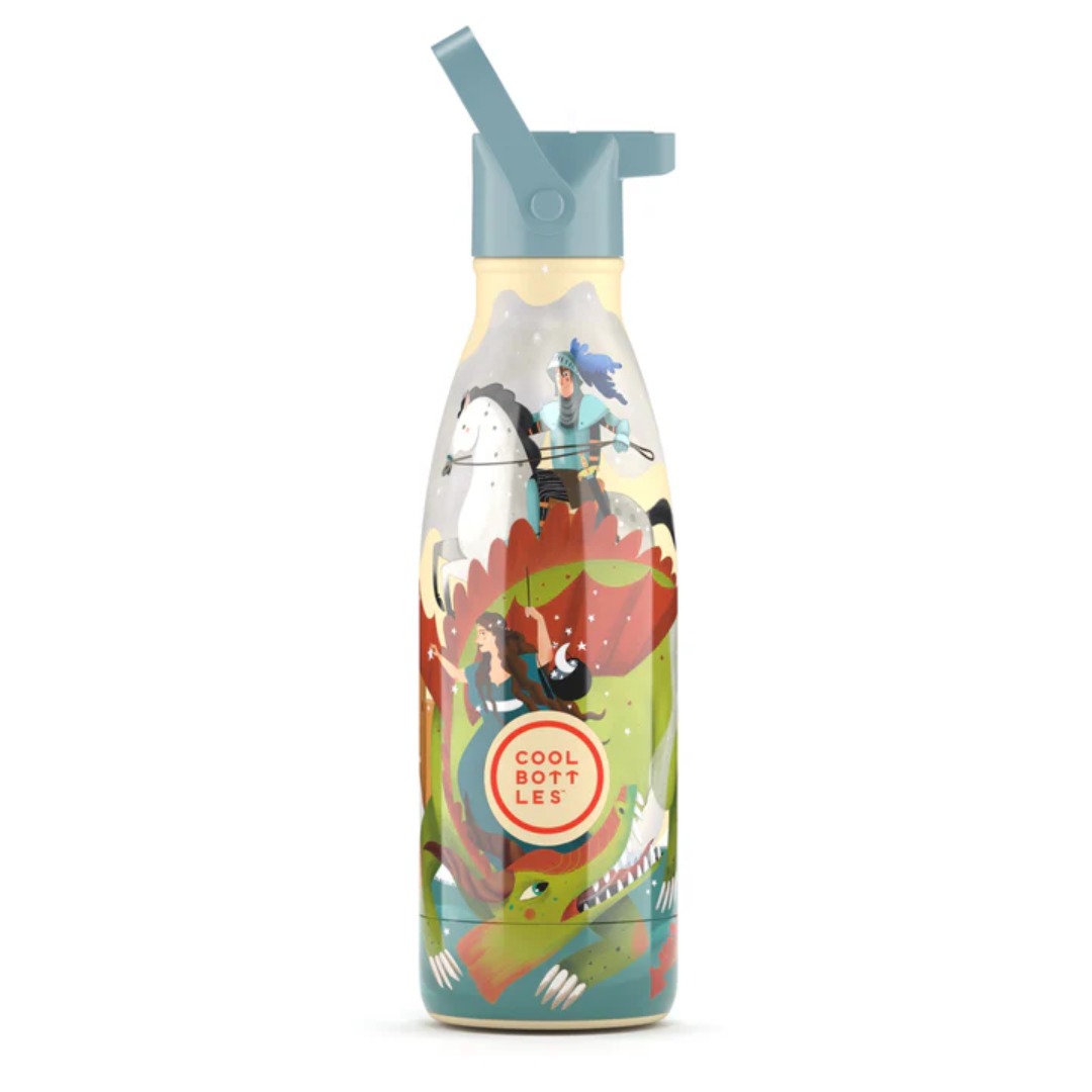 Cool Bottles Kids bottiglia termica acciaio 350 ml cannuccia