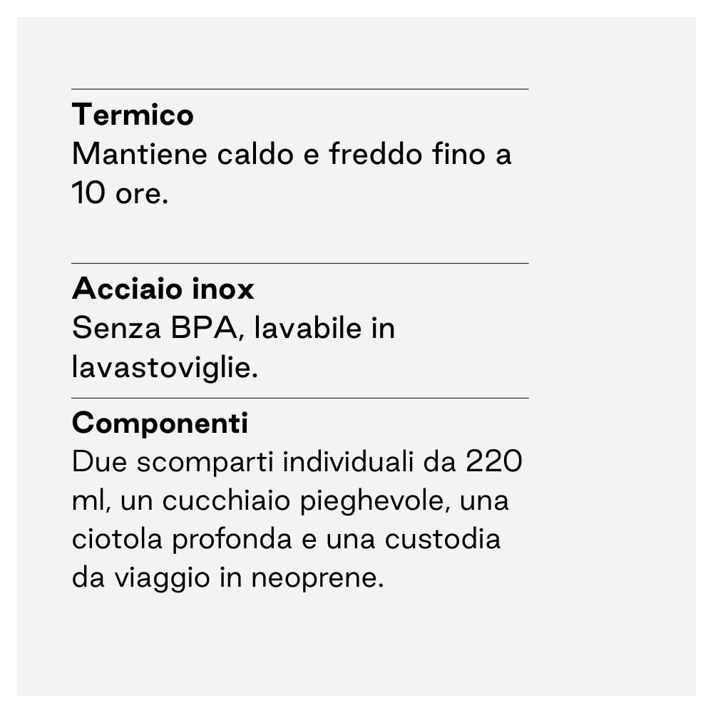 Jané Thermos Pappa 1 L Portapappa Termico Grigio 8 Ore
