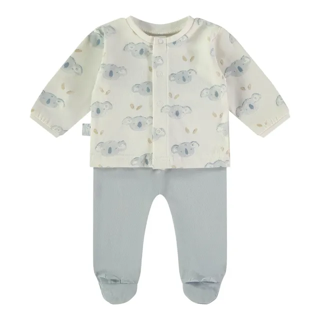 Wonderlife Completo Clinica 2 Pezzi tuta neonato celeste 0 mesi cotone