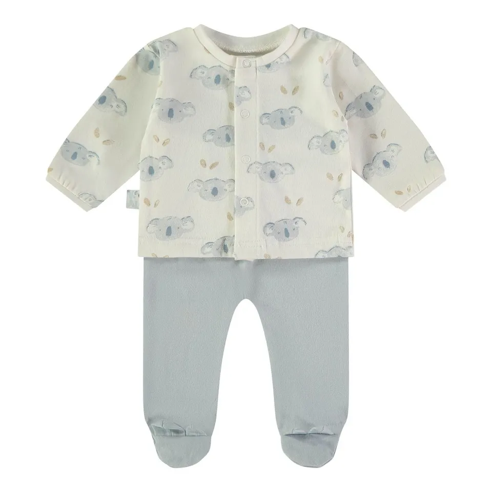Wonderlife Completo Clinica 2 Pezzi tuta neonato celeste 0 mesi cotone