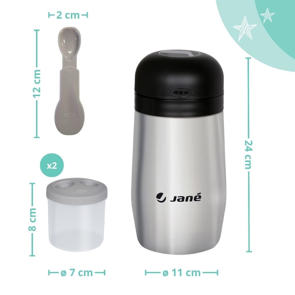 Jané Thermos Pappa 1 L Portapappa Termico Grigio 8 Ore
