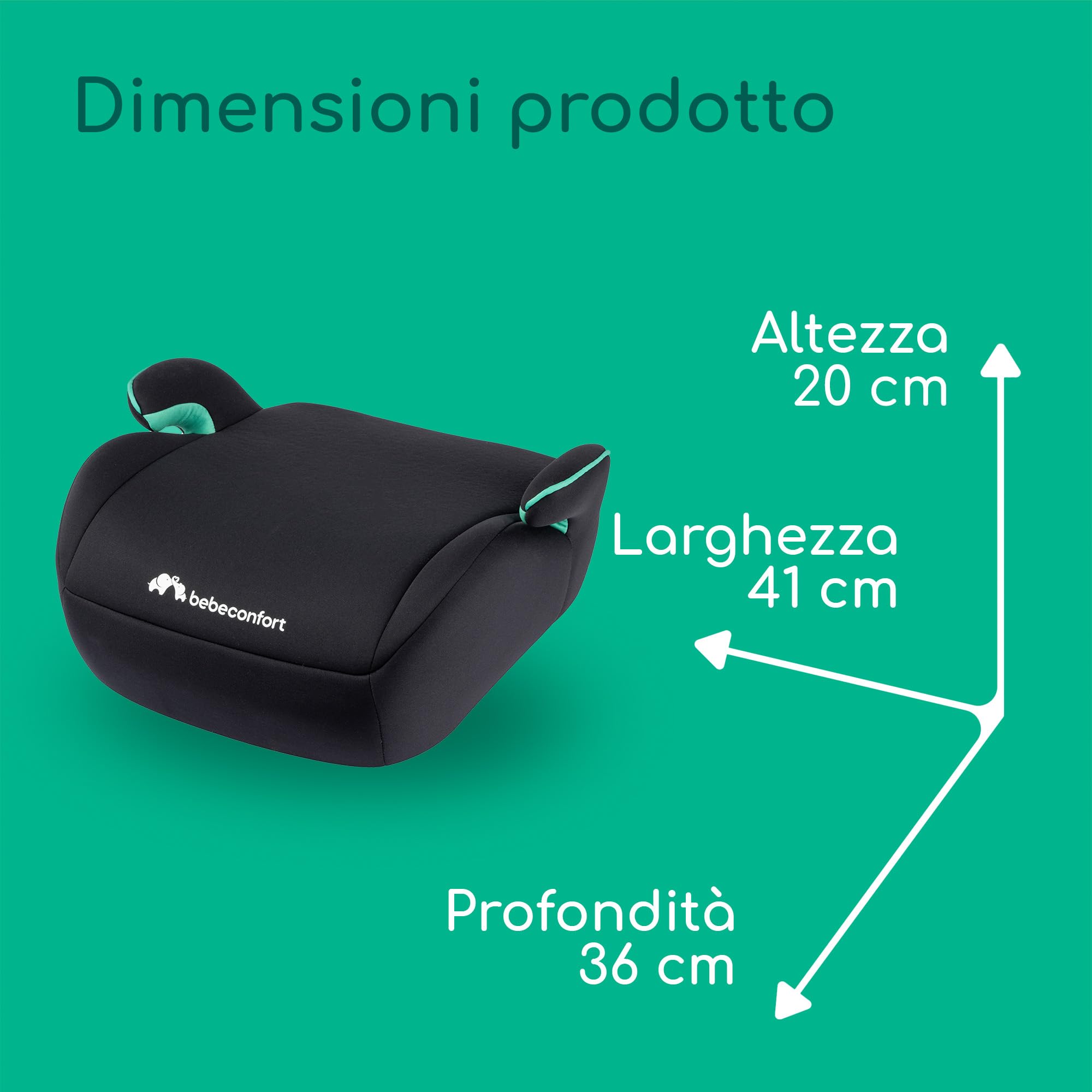 Bebé Confort Manga i-Safe Rialzo Auto Black 125-150 cm