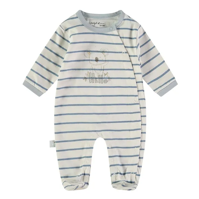 Wonderlife 160416 tutina manica lunga celeste cotone organico