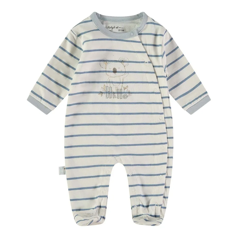 Wonderlife 160416 tutina manica lunga celeste cotone organico