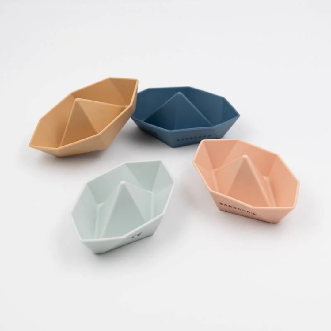 Bamboom set barchette bagnetto silicone impilabili