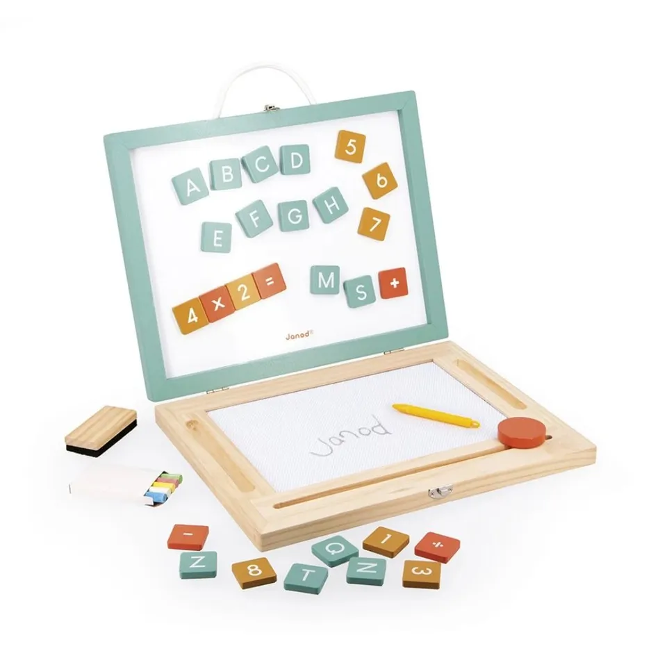 Janod Lavagna Valigetta 4in1 Bambini in Legno