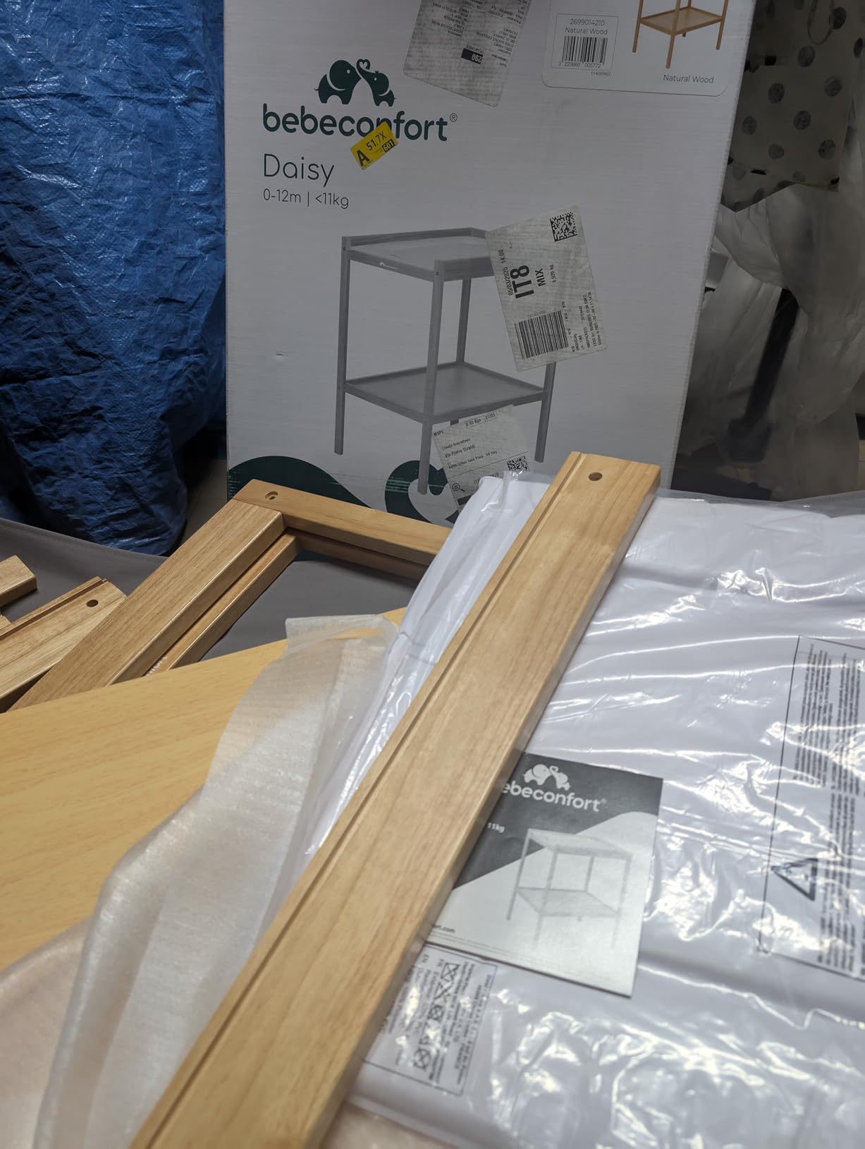 Bebé Confort Daisy fasciatoio legno naturale con materassino