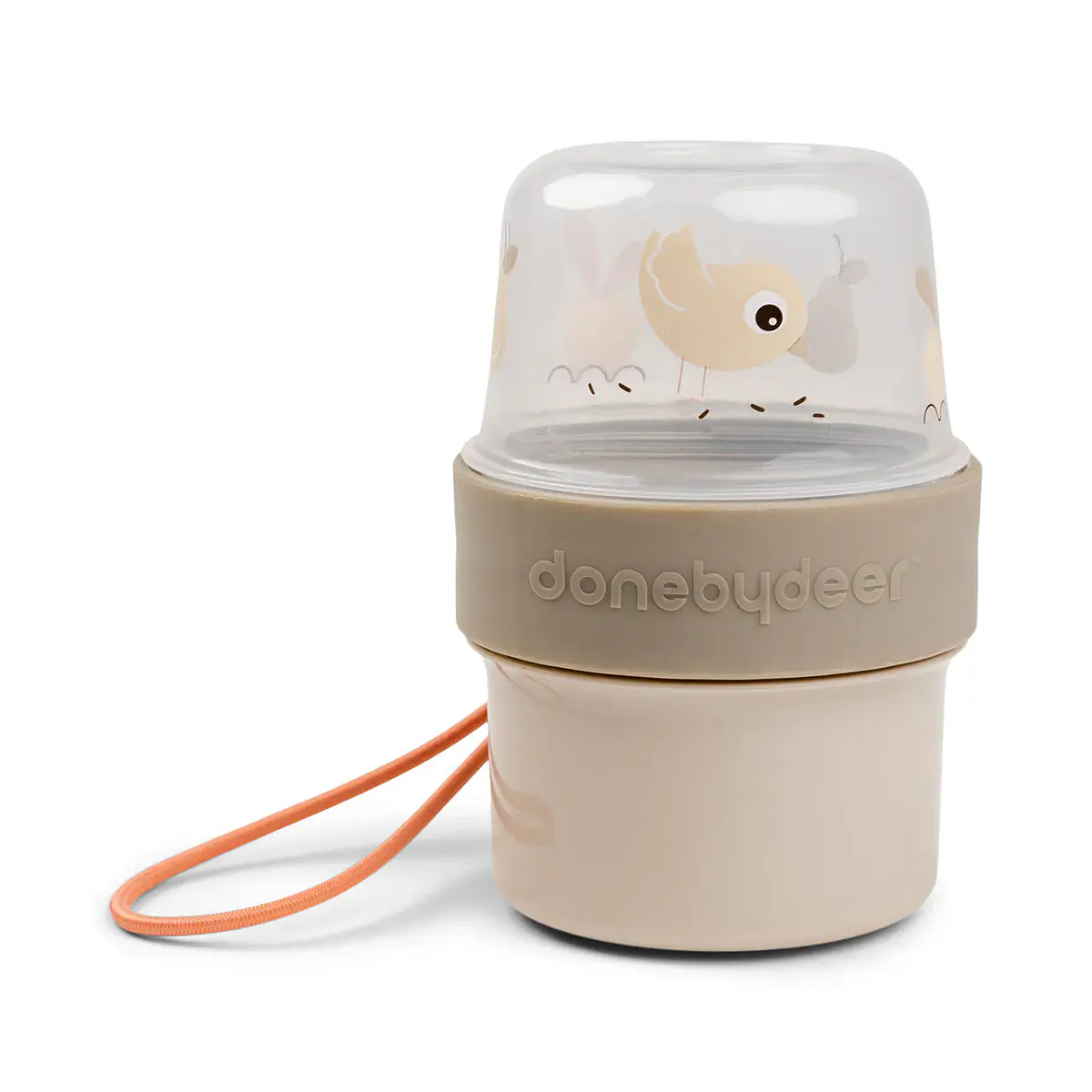 Done by Deer Birdee Contenitore Snack 2 Scomparti Sabbia