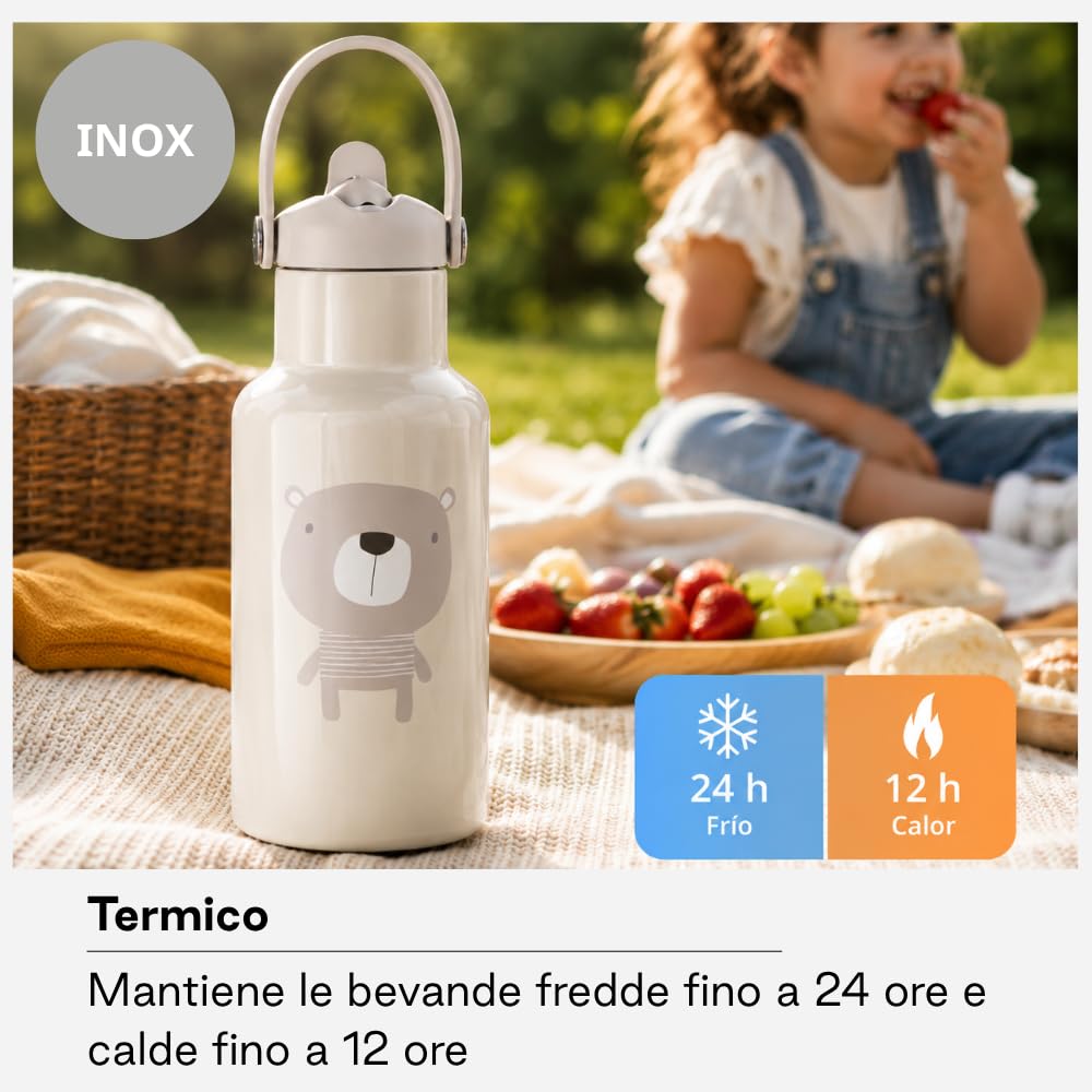 Jané thermos bambini 500 ml beige ceramica