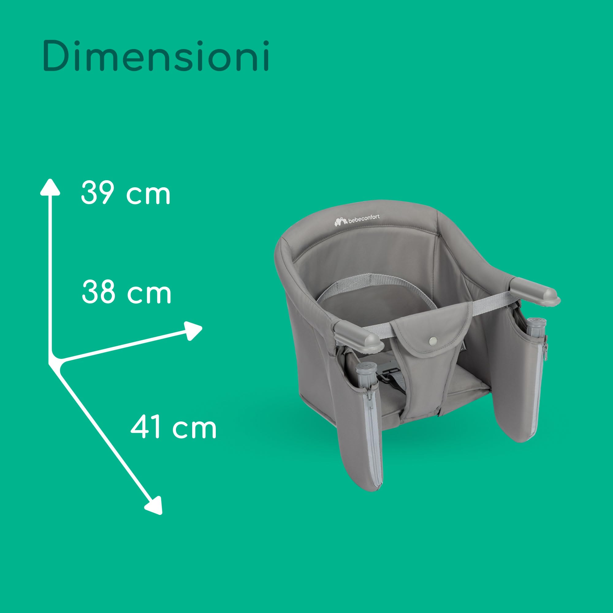 Bébé Confort Malva Seggiolino da Tavolo Mineral Grey pieghevole