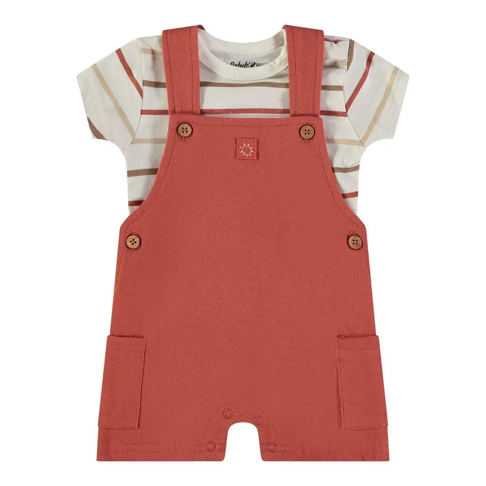 Wonderlife Salopette 160451 completo 2 pezzi cotone terracotta