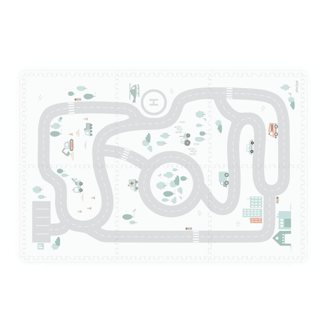 Play & Go EEVA Tappeto Gioco Puzzle 120x180cm reversibile