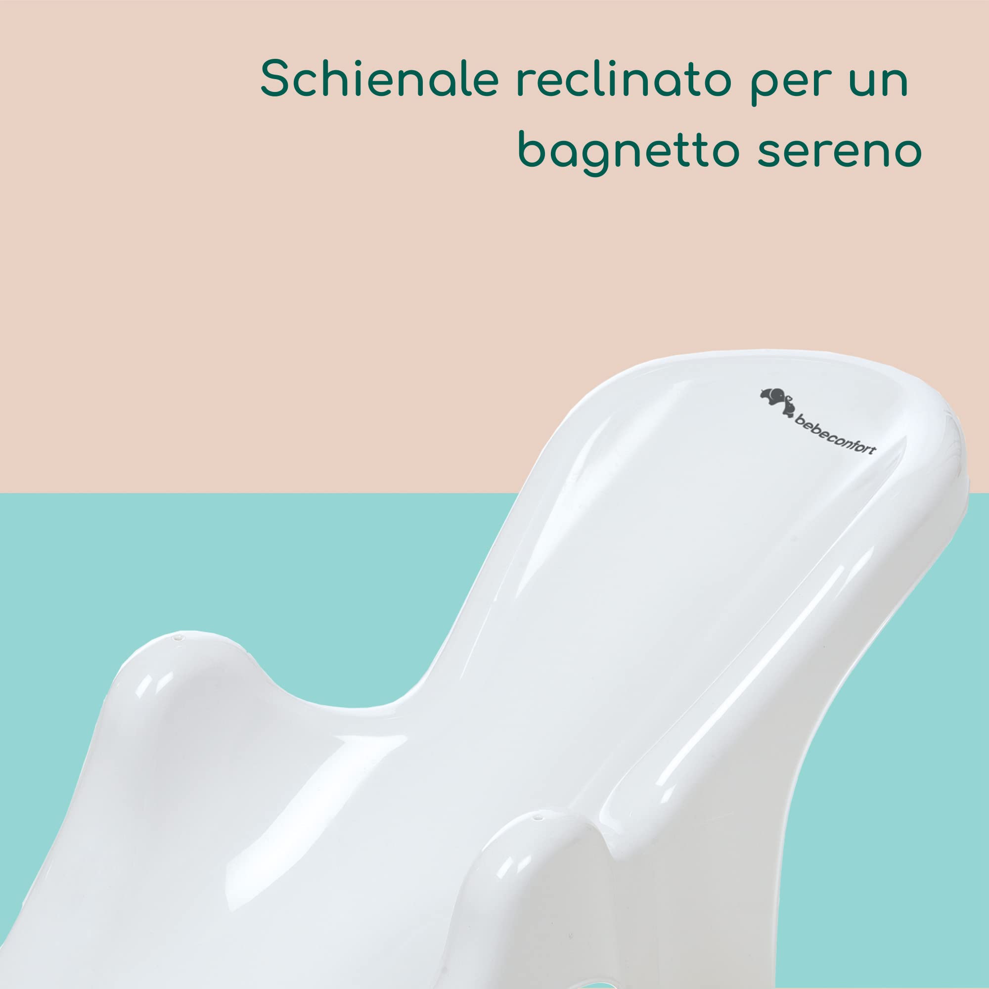 Bebé Confort Sdraietta Bagnetto Ergonomica Bianco Lime 0-6 mesi antiscivolo