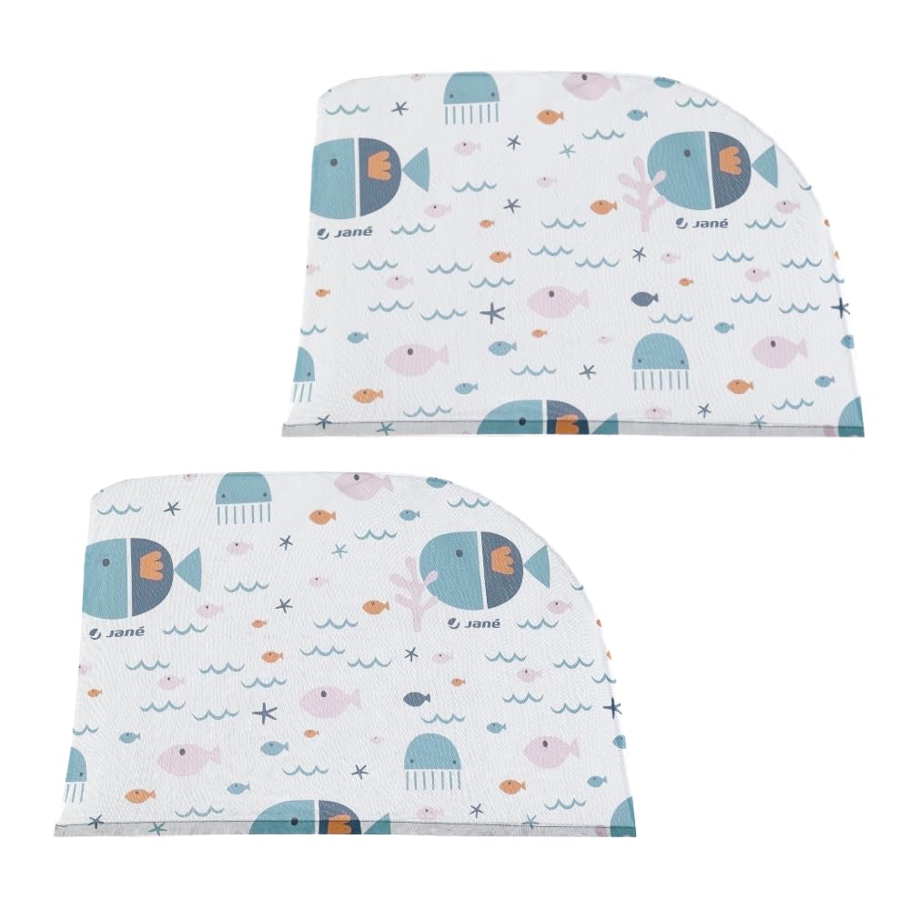 Jané Parasole Auto Finestrino L Blu Set 2 Pezzi UV30+
