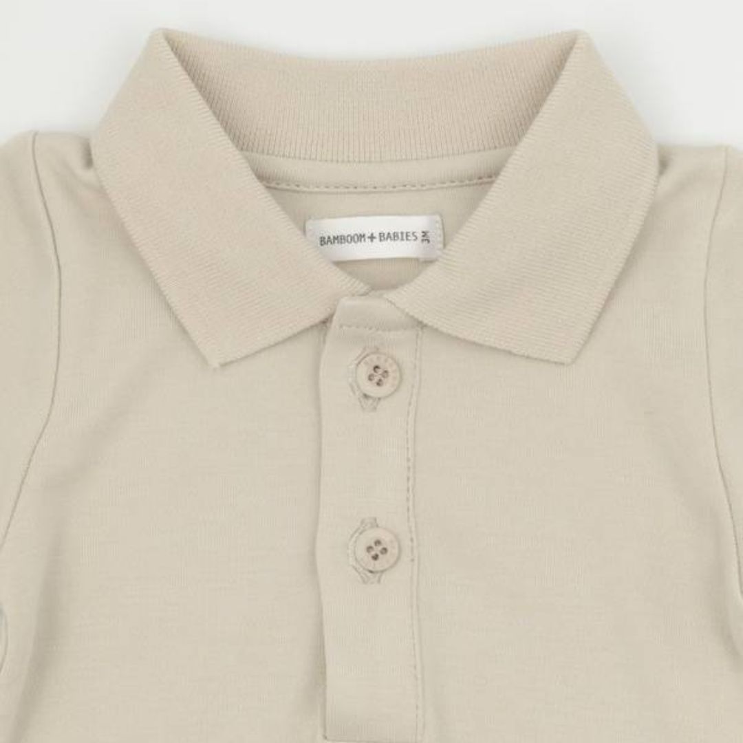 Bamboom Body Polo bimbo maniche lunghe naturale