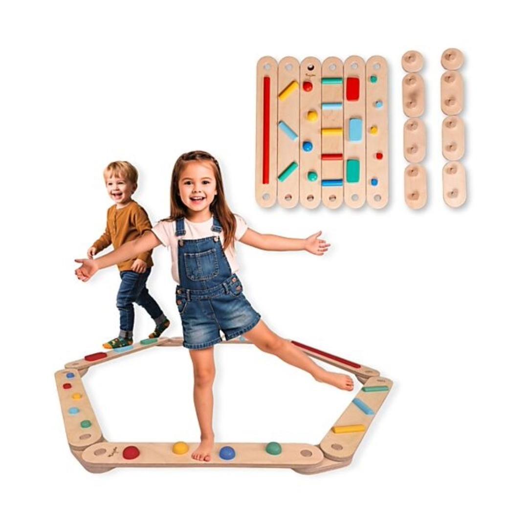 Family Nation percorso Montessori equilibrio legno 14 pezzi