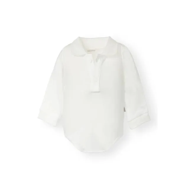 Bamboom Body Polo bimbo maniche lunghe naturale