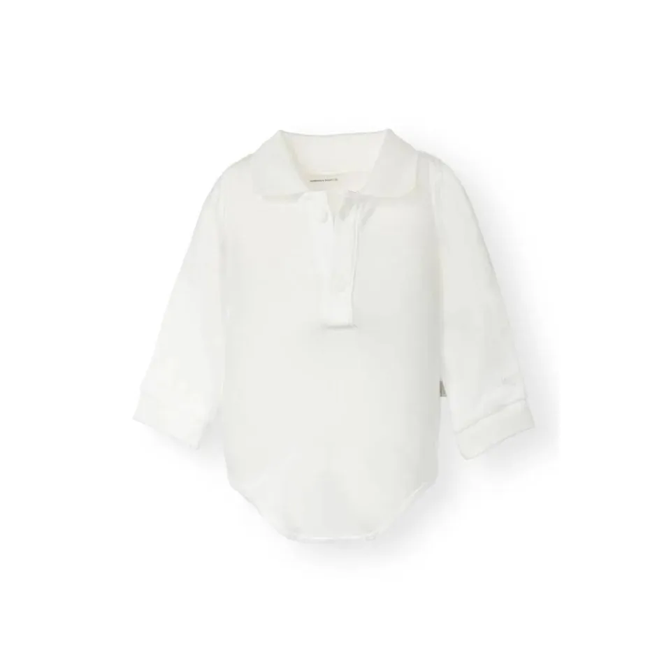 Bamboom Body Polo bimbo maniche lunghe naturale