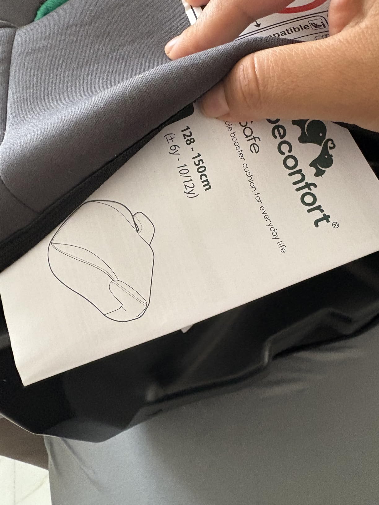 Bebé Confort Manga i-Safe alzatina Tinted Grey