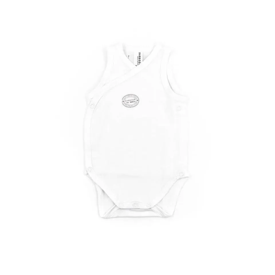 Bamboom Canottiera body neonato canottiera bianco fibra di bambù