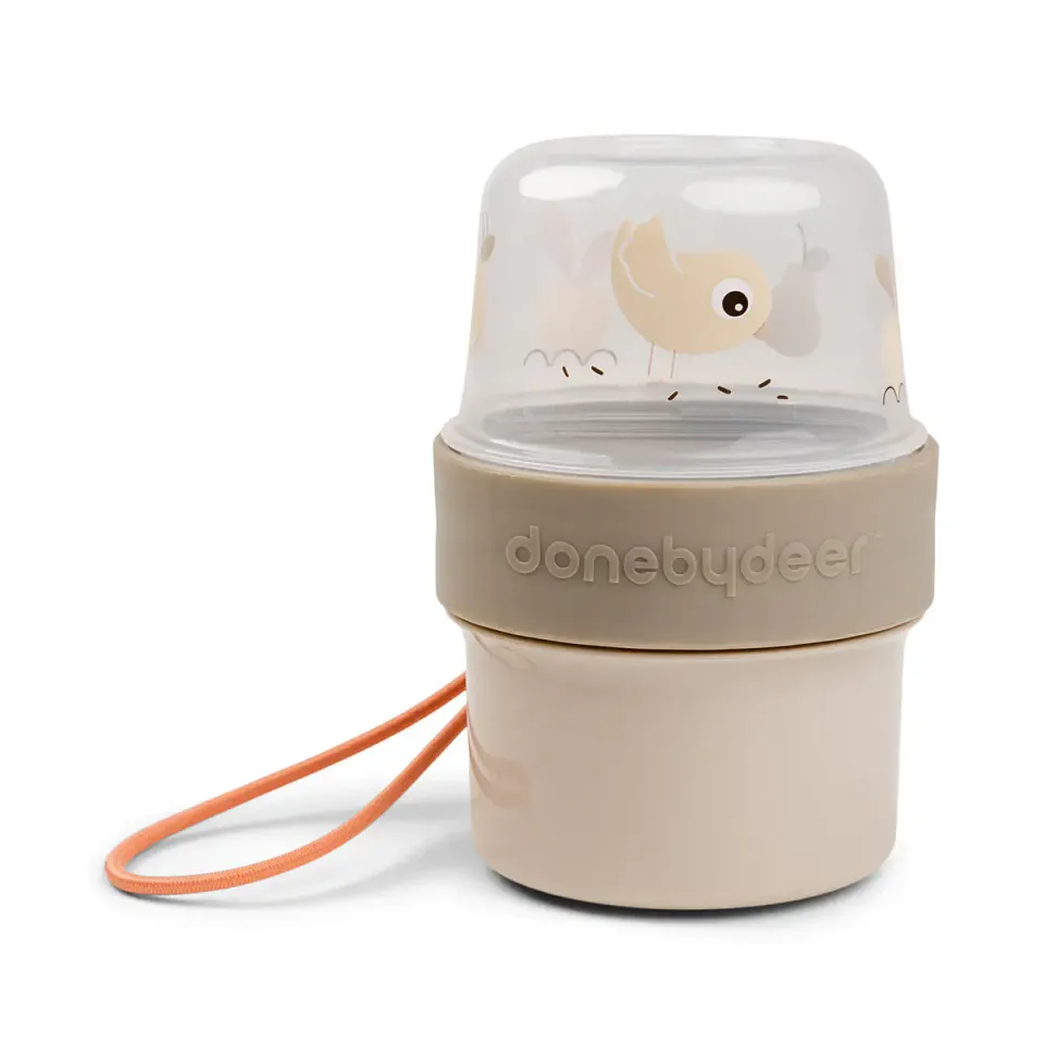 Done by Deer Birdee Contenitore Snack 2 Scomparti Sabbia