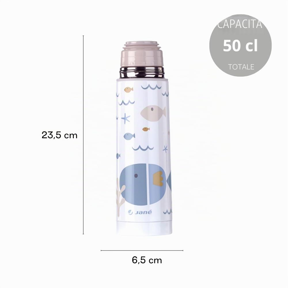 Jané Thermos Liquidi 50 cl Acciaio Inox Blu 10 Ore