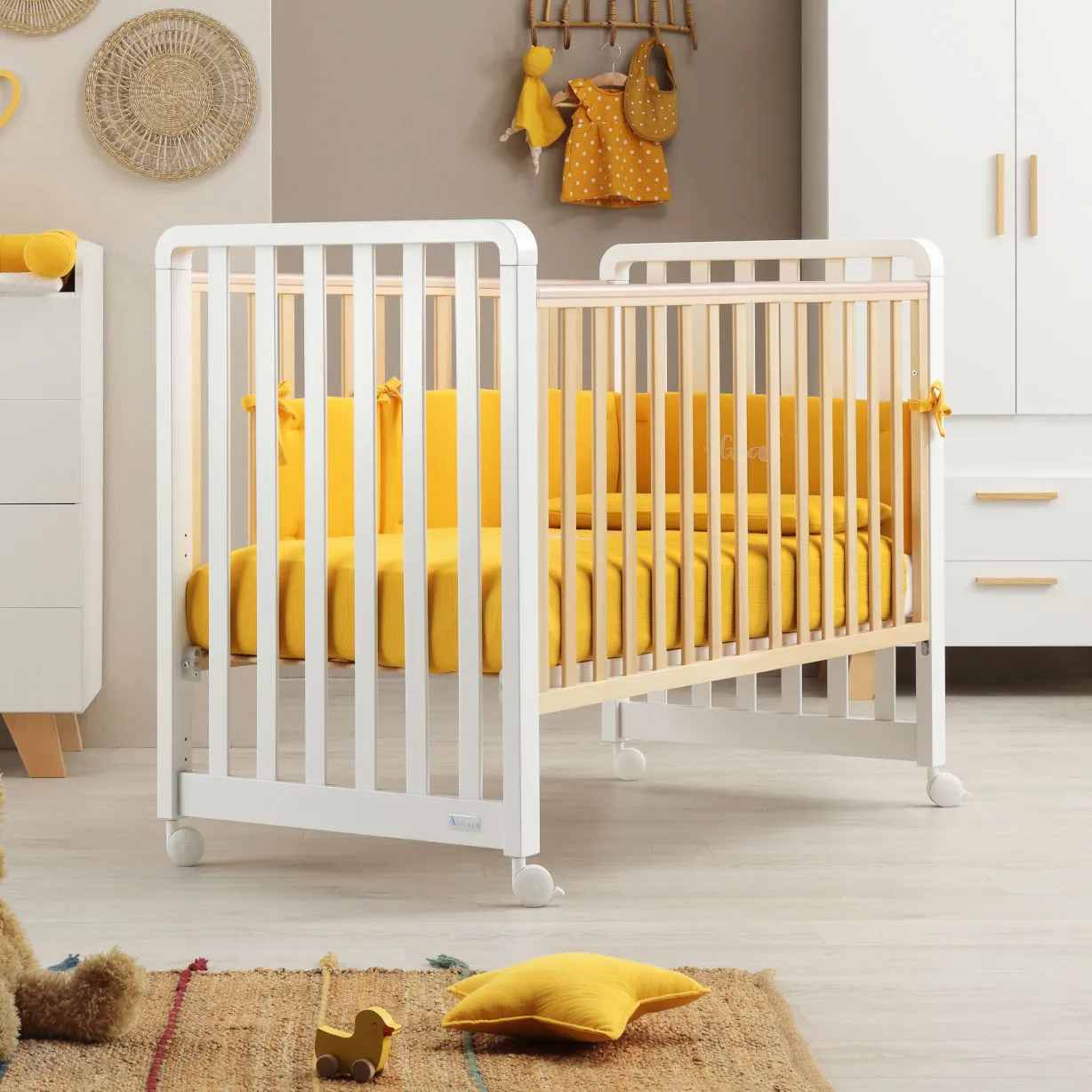 Azzura Design Glam 9in1 lettino bianco naturale montessori