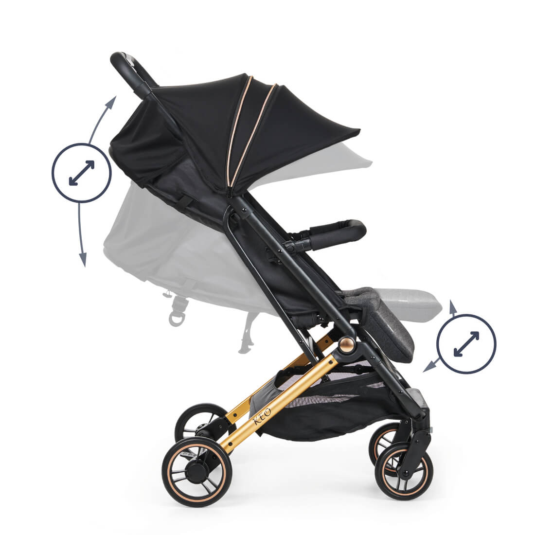 Innovaciones MS Keo Passeggino Leggero 22 kg Cappuccio XXL