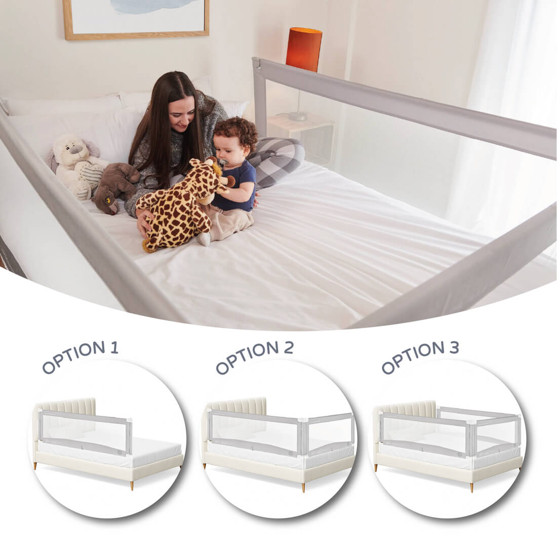 Innovaciones MS Tall+ Barriera Letto 90 cm Alta Lavabile