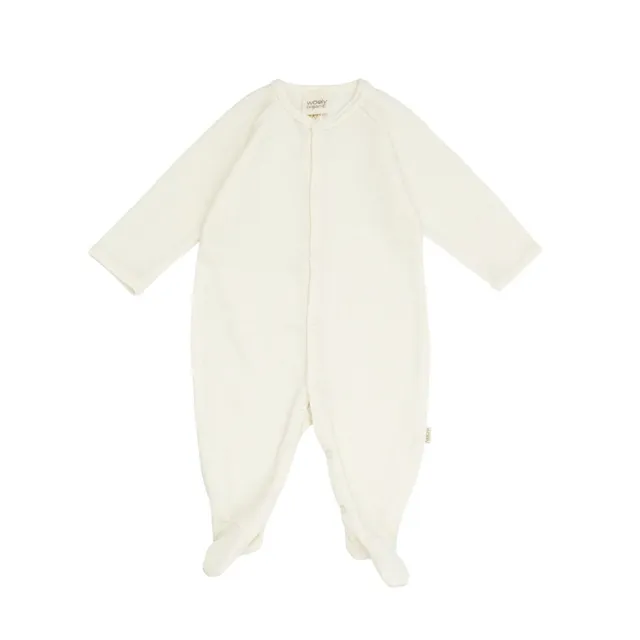 Wooly Organic pigiamino con piedini lana merinos e seta