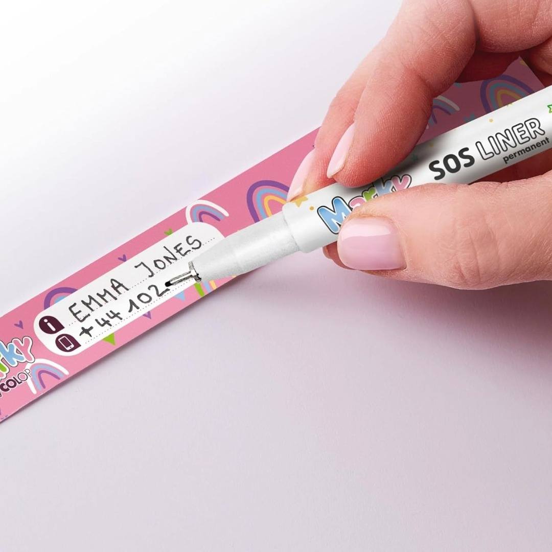 Marky SOS braccialetti identificativi 20 pz con pennarello