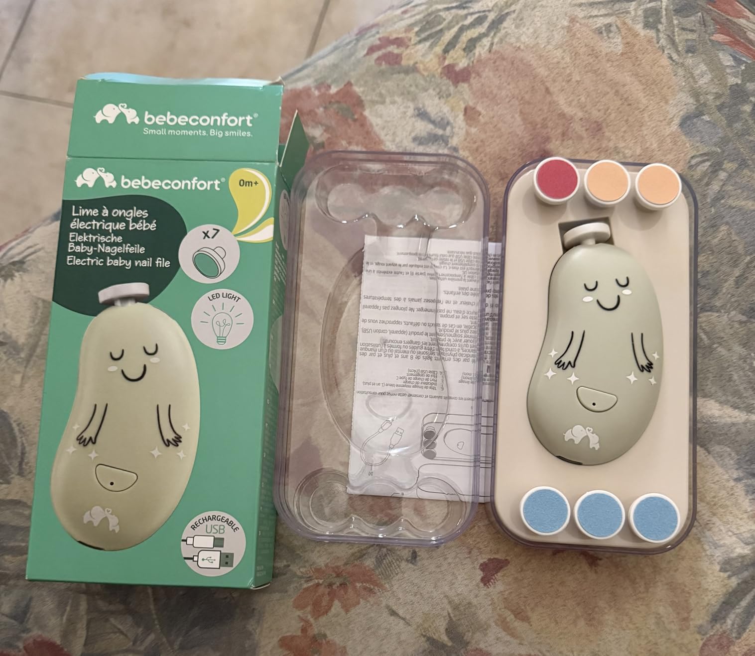 Bebé Confort Lima Elettrica Unghie Neonato Verde USB-C