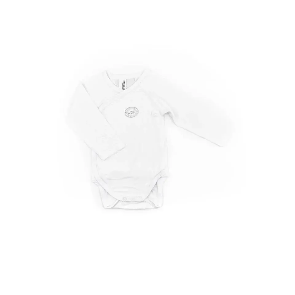 Bamboom body maniche lunghe bianco fibra di bambù