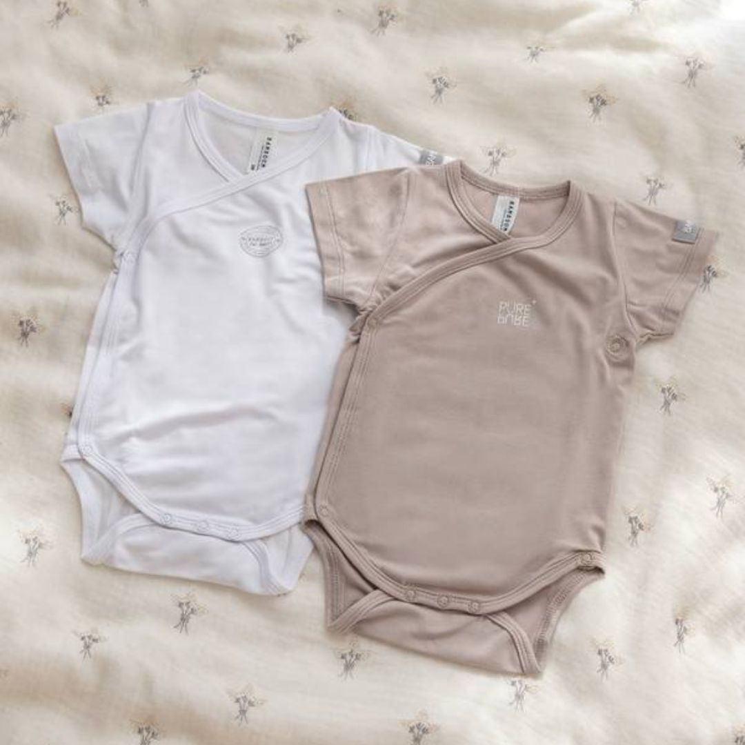 Bamboom Body Maniche Corte neonato 2pz fibra bambù