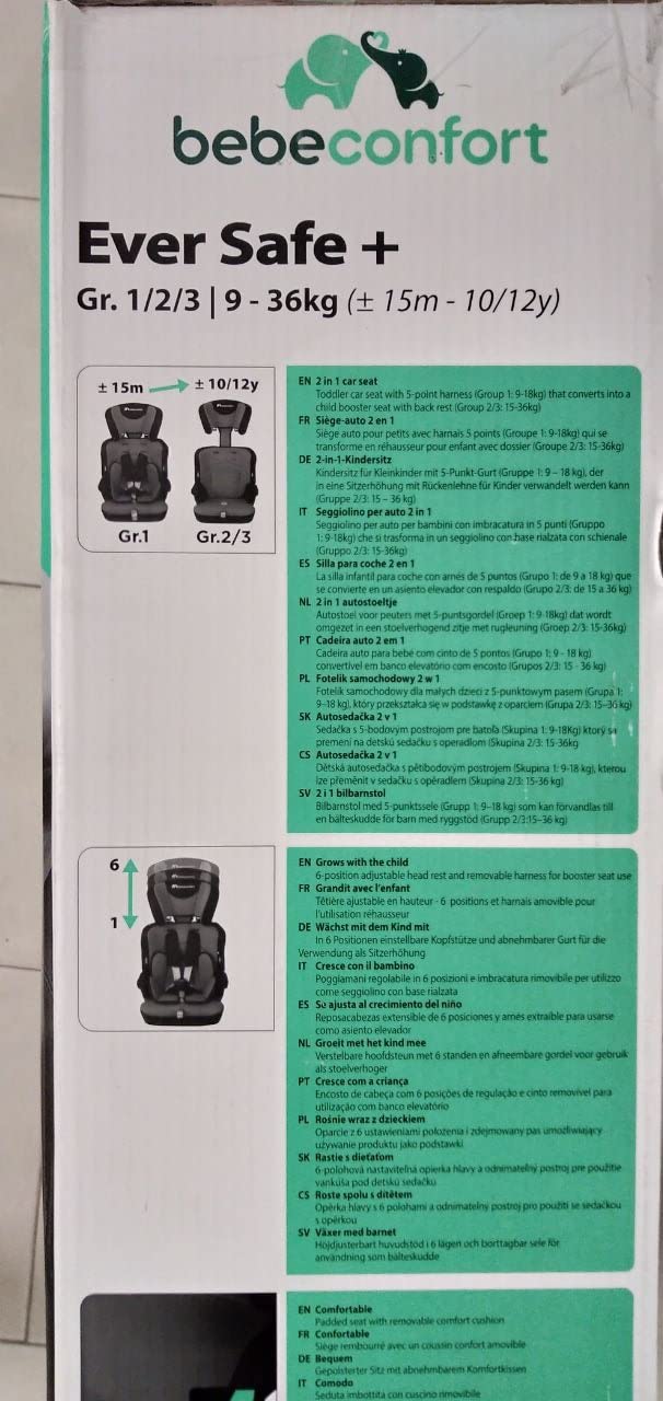 Bebé Confort Ever Safe Plus seggiolino auto 9-36 kg Full Black